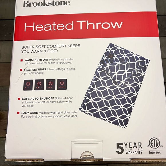 Brookstone Bedding New Brookstone Heated Throw Poshmark